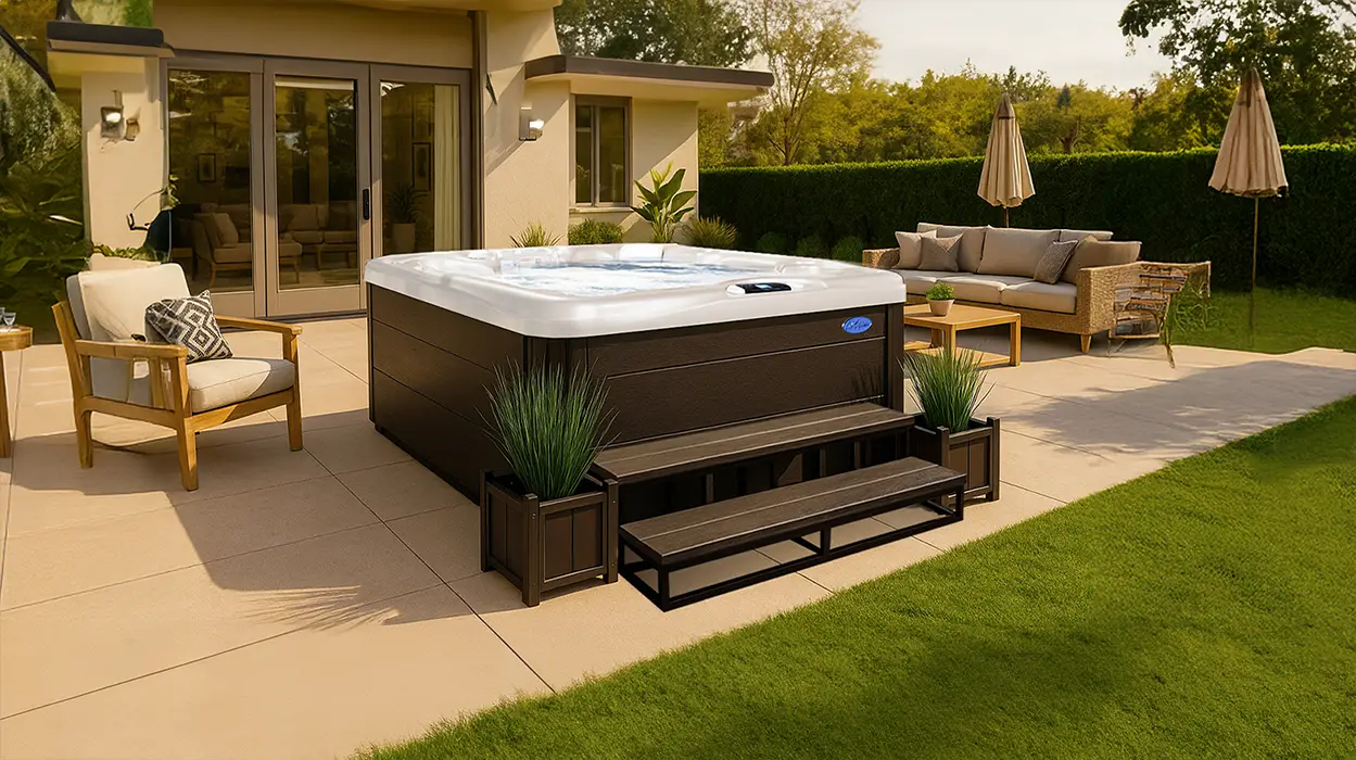 Cal Spas hot tub being used in a family setting